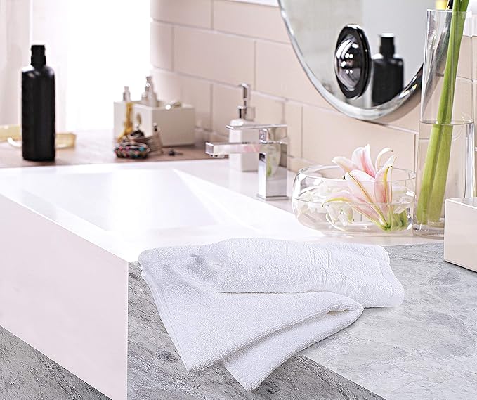 Utopia Towels 72 Pack Premium Hand Towels Set, (16 x 28 inches) 100% Ring Spun Cotton, Ultra Soft and Highly Absorbent 600GSM Towels for Bathroom, Gym, Shower, Hotel, and Spa (White)