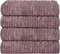 SKL Home CloudSoft Cotton Luxury 4 Pc Bath Towel Set, Plum