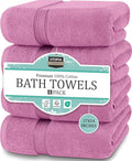 Utopia Towels 4 Pack Premium Bath Towels Set, 27 by 54 Inches, 100% Ring Spun Cotton 600GSM, Lightweight and Highly Absorbent Quick Drying Towels, Perfect for Daily Use, Pink