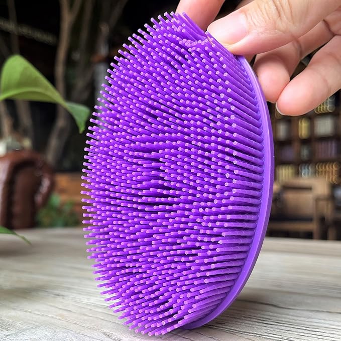 Premium Sensory Brush for Kids or Autism,Soft Silicone Body Scrubber,2 in 1 Sensory Room Occupational Therapy Fidget Brushes,Silicone Loofah,Pets Shower Brush Bath Brushes Shampoo Brush