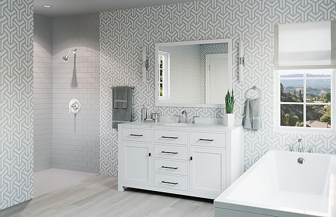 Pfister Weller Roman Tub Trim, Valve Not Included, 2-Handle, 3-Hole Install, Polished Chrome Finish, RT65WRC