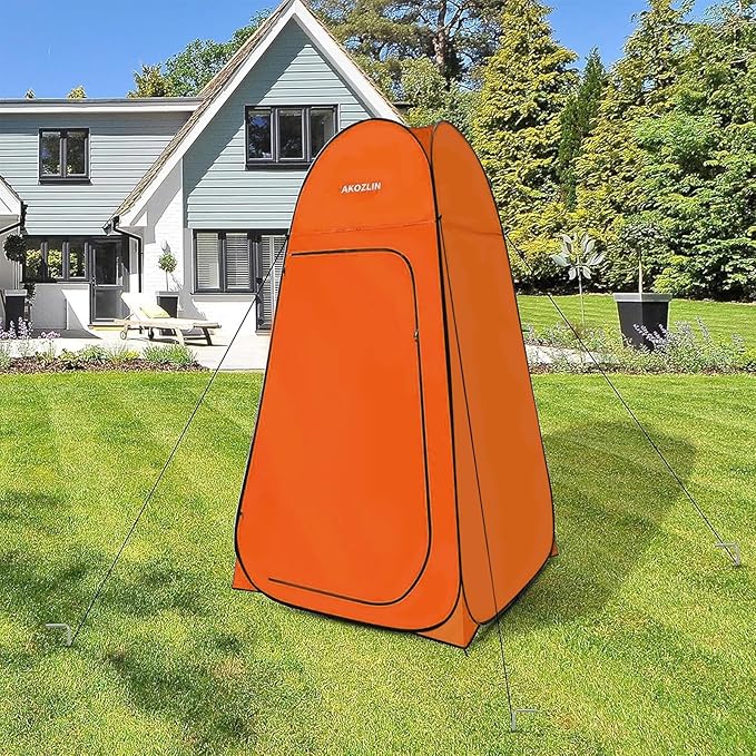 AKOZLIN Portable Pop Up Shower Tent Instant Privacy Dressing Changing Tent Outdoor Shower Room Camp Toilet Tent