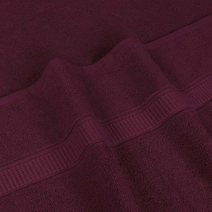 Utopia Towels Luxurious Jumbo Bath Sheet 2 Piece, 600 GSM, 35 by 70 Inches, 100% Ring Spun Cotton, Highly Absorbent and Quick Dry Extra Large Bath Towel, Super Soft Towel, Burgundy