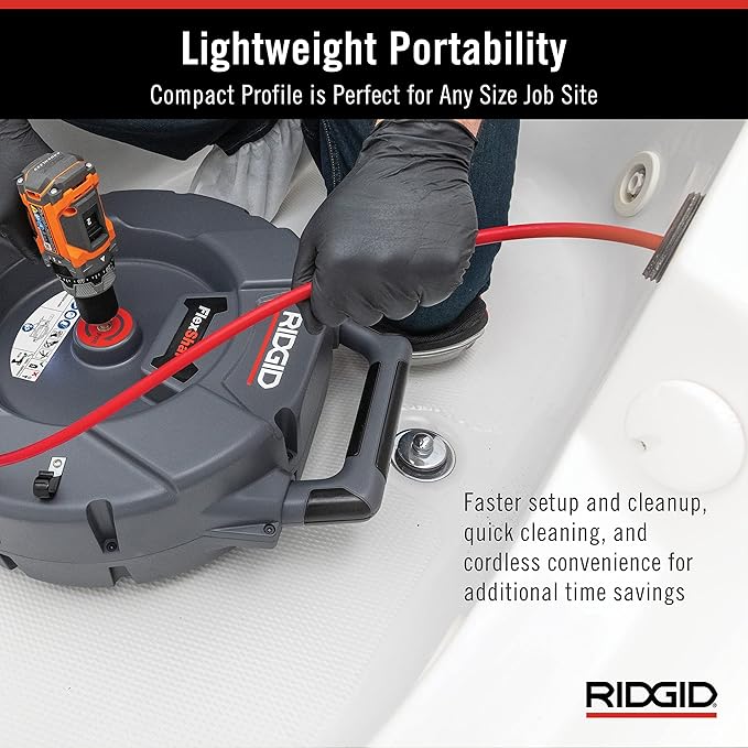 RIDGID 64273 Model K9-204 FlexShaft Drain Cleaning Machine Kit for 2"-4" Pipes