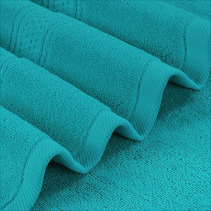 Utopia Towels 4 Pack Premium Bath Towels Set, 27 by 54 Inches, 100% Ring Spun Cotton 600GSM, Lightweight and Highly Absorbent Quick Drying Towels, Perfect for Daily Use, Turquoise