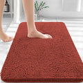 OLANLY Bathroom Rugs 30x20, Extra Soft Absorbent Chenille Bath Rugs, Rubber Backing Quick Dry, Machine Washable Bath Mats for Bathroom Floor, Tub and Shower, Home Decor Accessories, Rustic Terracotta