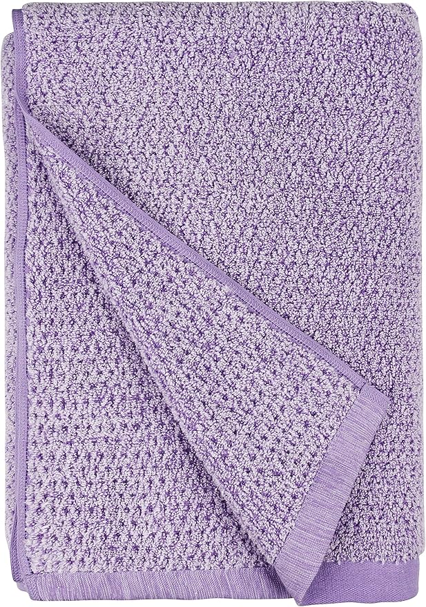 Everplush Diamond Jacquard Quick Dry Bath Towel,1Pack,Lavender