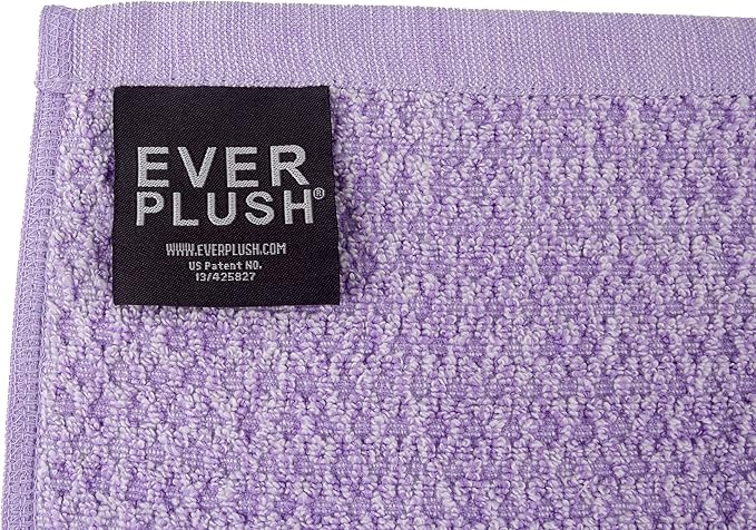 Everplush Diamond Jacquard Quick Dry Bath Towel,1Pack,Lavender