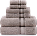 LANE LINEN Luxury Bath Towel Set - 6 Piece Set, 100% Cotton Bathroom Towel, Zero Twist, Shower Towel, Extra Absorbent, Super Soft, 2 Bath, 2 Hand, 2 Wash Cloths - Platinum
